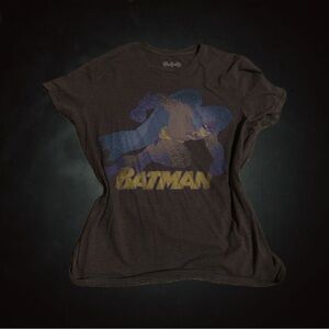 grey batman baggy graphic tee